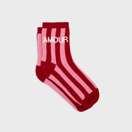 Chaussettes rayées femme amour