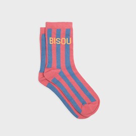 Chaussettes rayées femme bisou