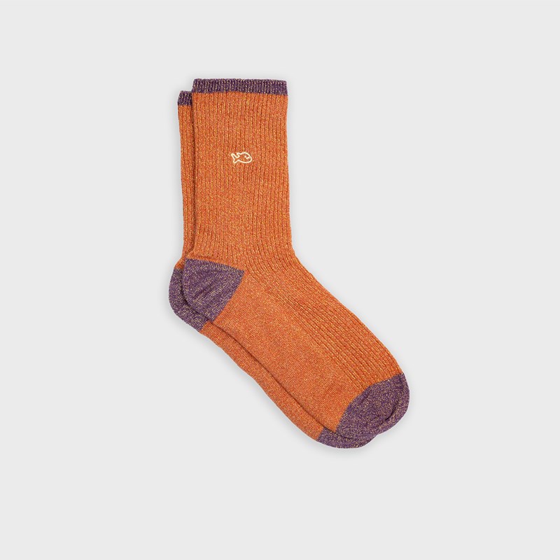 Chaussettes vintage brique