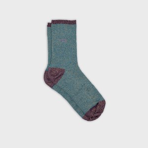 Chaussettes vintage bleu canard