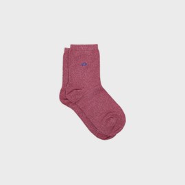 Chaussettes unies pailletées violet pale
