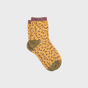 Chaussettes léopard jaune