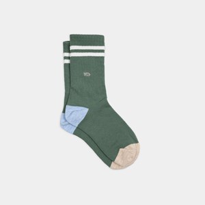 Chaussettes retro vert et blanc