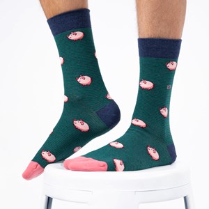 Chaussettes à motifs animaux cochon