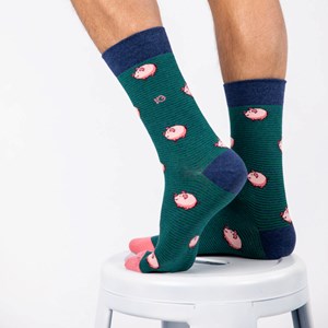Chaussettes à motifs animaux cochon