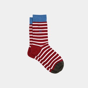Chaussettes rayures larges rouge