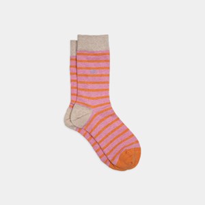 Chaussettes rayures larges rose