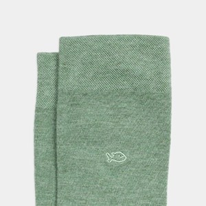 Chaussettes en bambou vert clair chiné