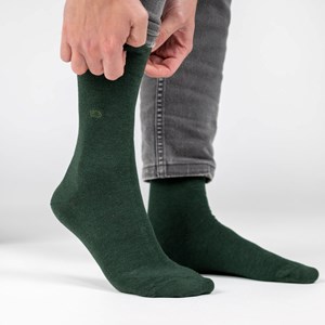 Chaussettes en bambou vert foncé