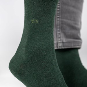 Chaussettes en bambou vert foncé