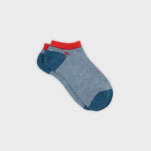 Socquettes rayées bleu et blanc
