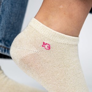 Scoquettes pailletées unies beige