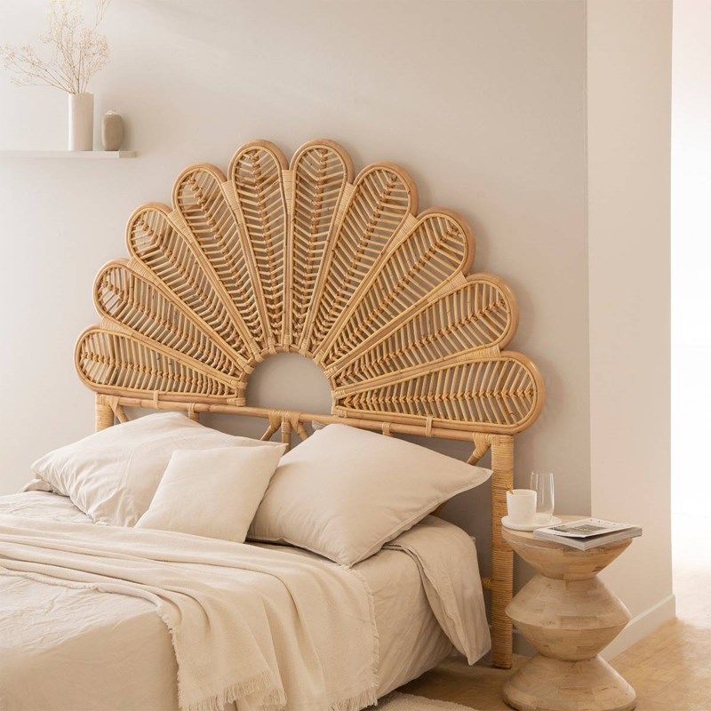 Tête de lit en rotin naturel rattan