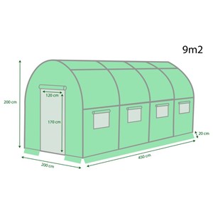 Serre de jardin tunnel eurospen