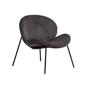 Fauteuil en velours gris
