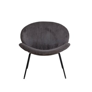 Fauteuil en velours gris