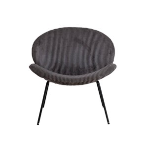 Fauteuil en velours gris