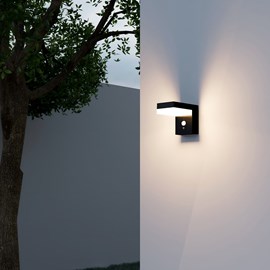 Applique murale solaire noir cenova