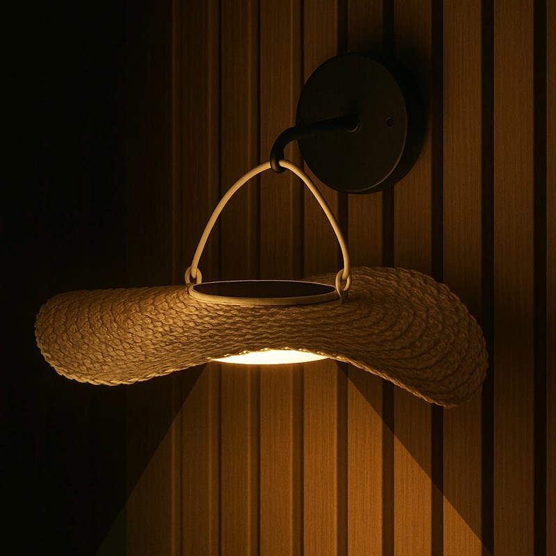 Applique murale solaire beige coralia