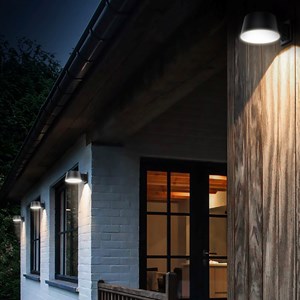 Applique murale solaire sensor noir loopin