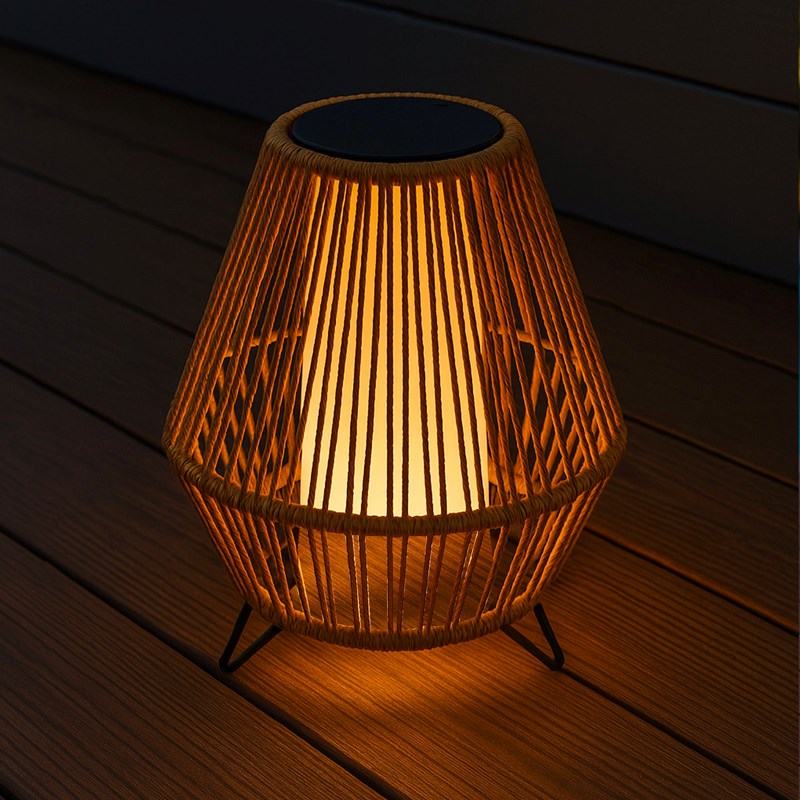 Lanterne solaire rechargeable beige salomea