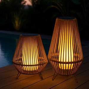 Lanterne solaire beige salomea