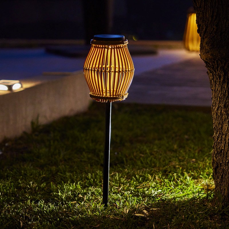 Balise solaire à planter beige silvina