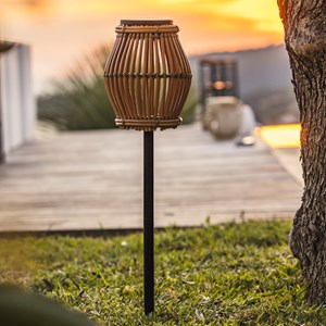 Balise solaire à planter beige silvina