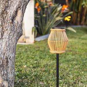 Balise solaire à planter beige silvina