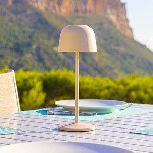 Lampe de table sans fil crème sophia