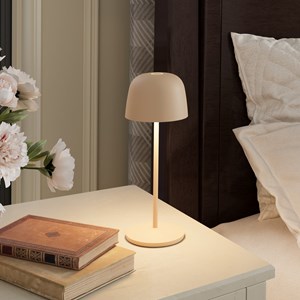 Lampe de table sans fil crème sophia