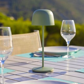 Lampe de table sans fil vert olive sophia