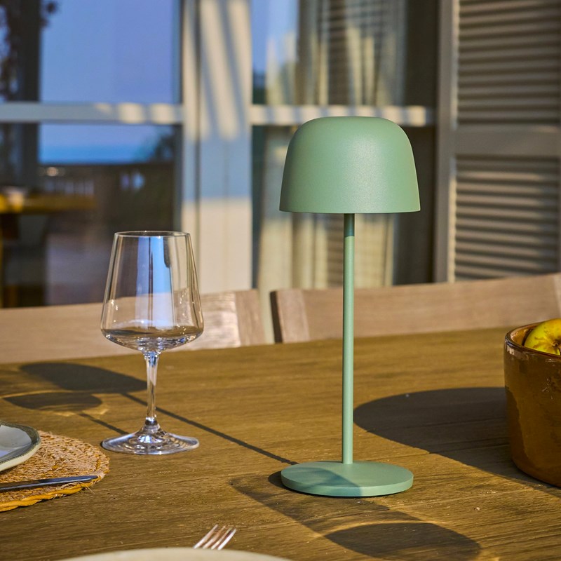 Lampe de table sans fil vert sophia