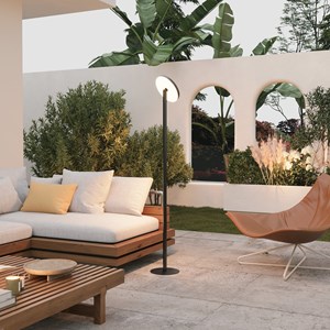 Lampadaire solaire noir vivia