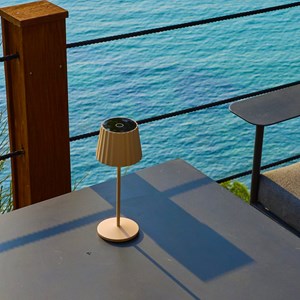 Lampe de table sans fil led beige abby