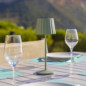 Lampe de table sans fil led vert olive abby