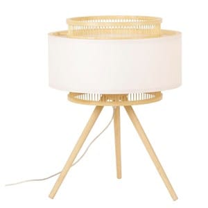 Lampe dkd home décor blanc bambou