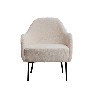 Fauteuil tissu bouclette kanoa