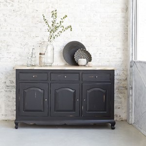 Commode en acajou massif et teck 150 cm