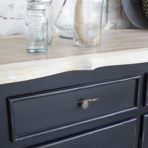 Commode en acajou massif et teck 150 cm