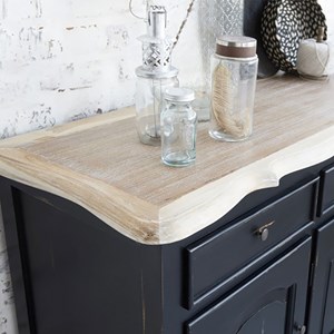 Commode en acajou massif et teck 150 cm