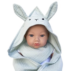 Serviette-bandana bunny bobble vert