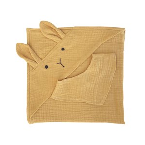Serviette-bandana bunny bobble mustard