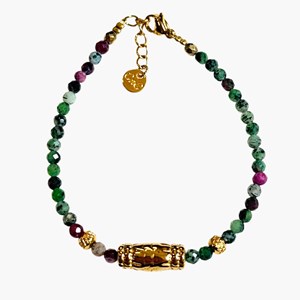 Bracelet rubis zoisite ganda