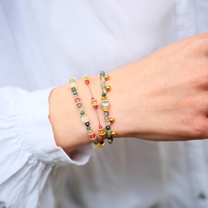 Bracelet agate mousse medini