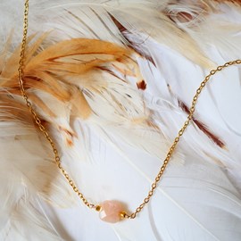Collier pierre de lune orangée abby