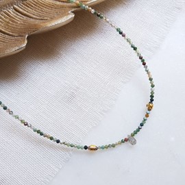 Collier agate indienne alinia