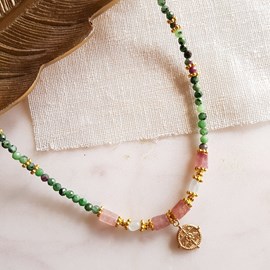 Collier rubis zoisite ana
