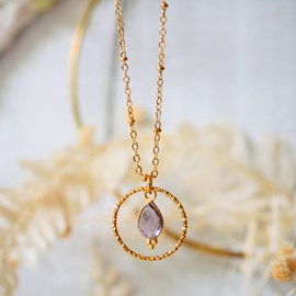 Collier amethyste clementine