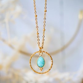 Collier amazonite clementine
